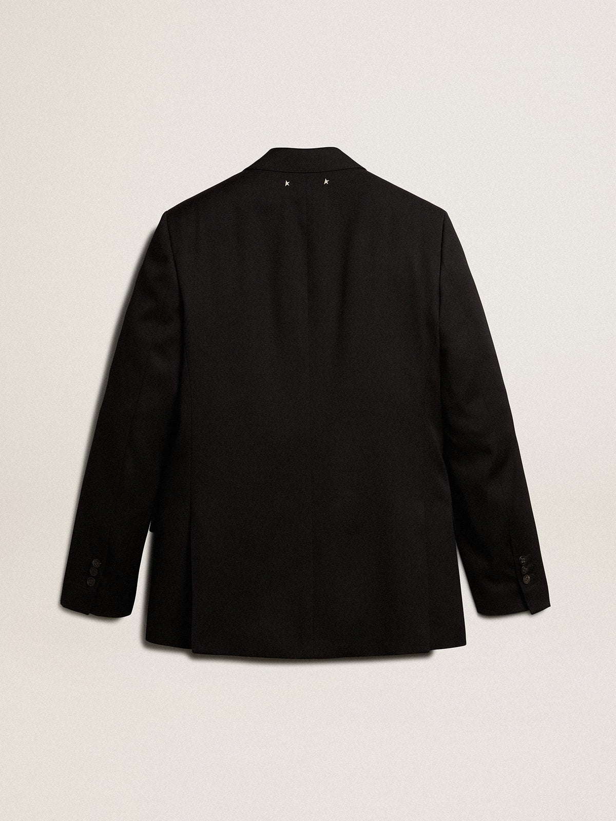 Men’s black double-breasted blazer with button fastening - Golden Goose Men