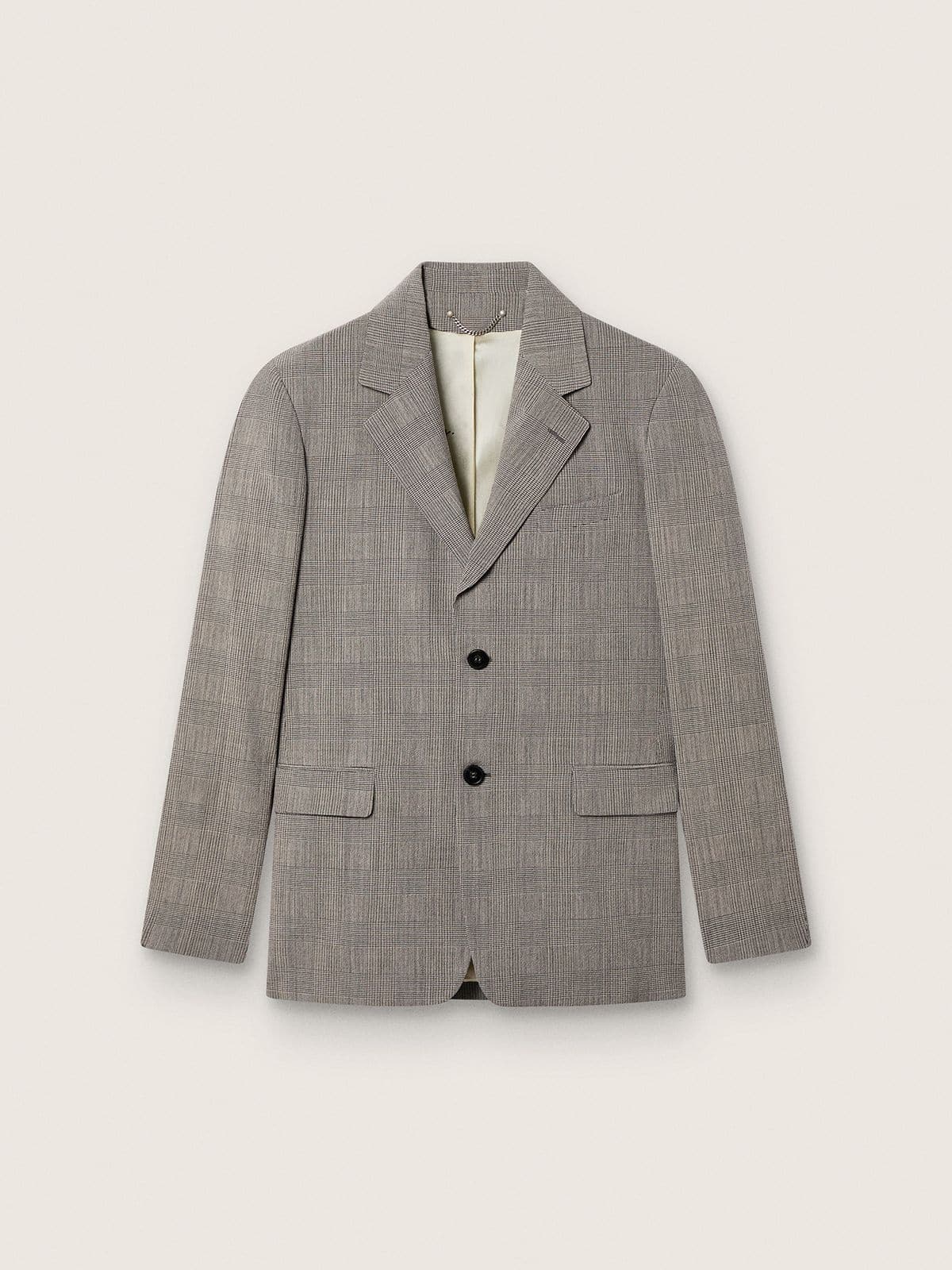 Men's jacket in gray Prince of Wales check wool - Golden Goose Men