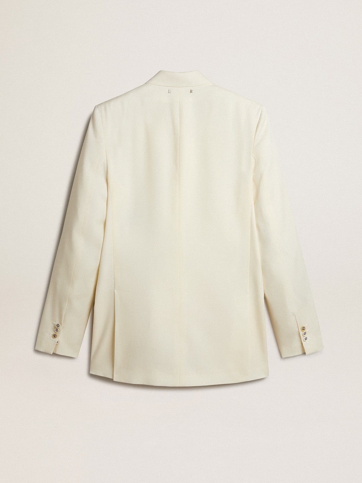 Men’s cream-colored double-breasted blazer - Golden Goose Men