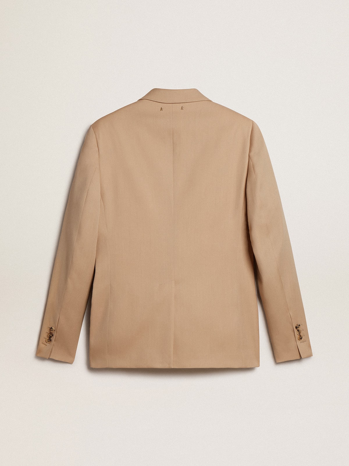 Single-breasted blazer in sand with horn buttons - Golden Goose Men