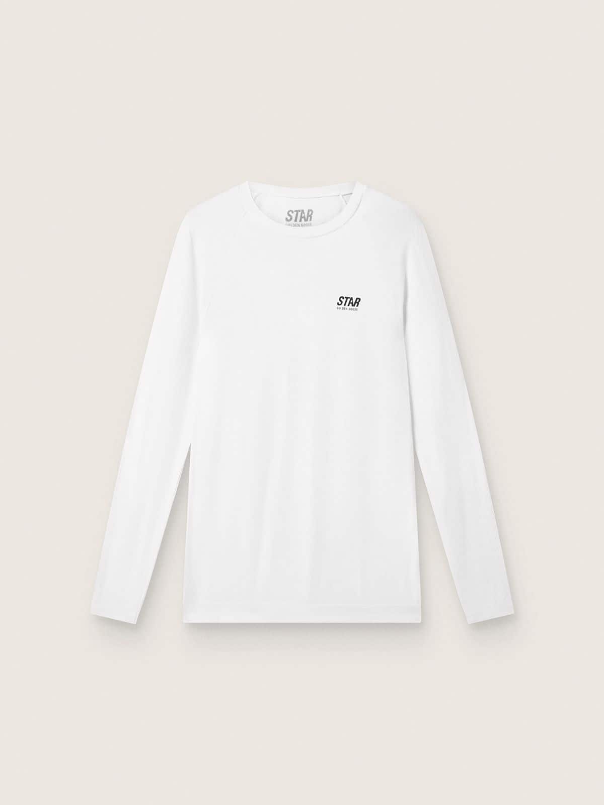 Men's white long-sleeve sports top - Golden Goose Men