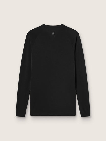 Men's black long-sleeve sports top - Golden Goose Men