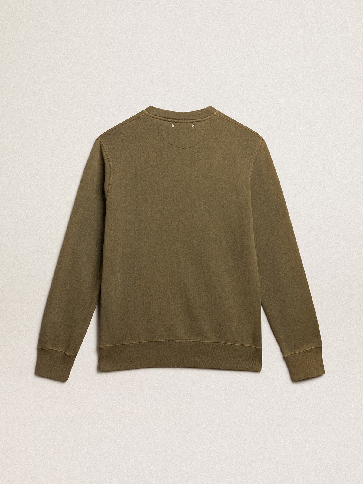Men's olive green sweatshirt with Golden lettering - Golden Goose Men