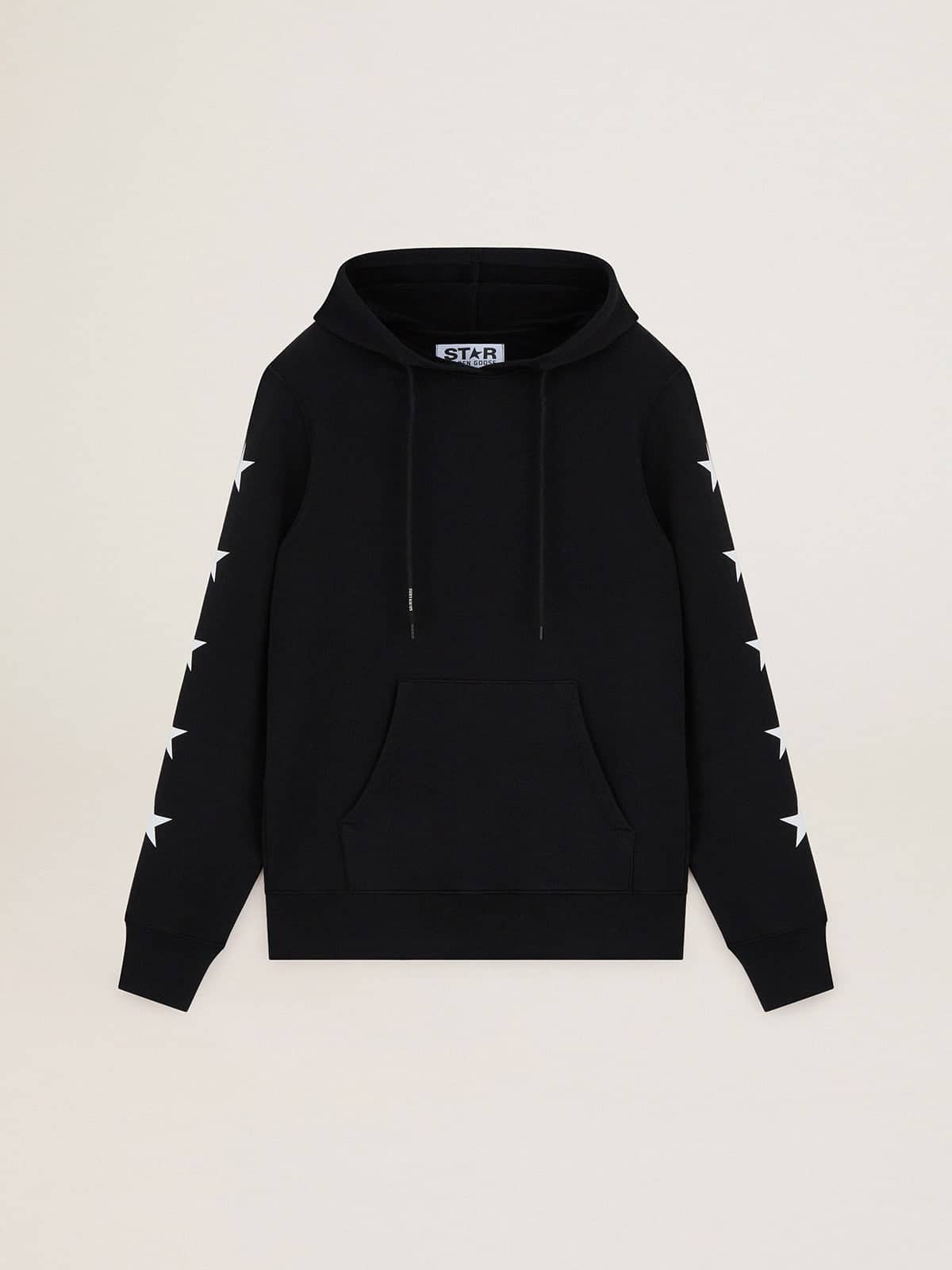 Black Alighiero Star Collection sweatshirt with contrasting white stars - Golden Goose Men