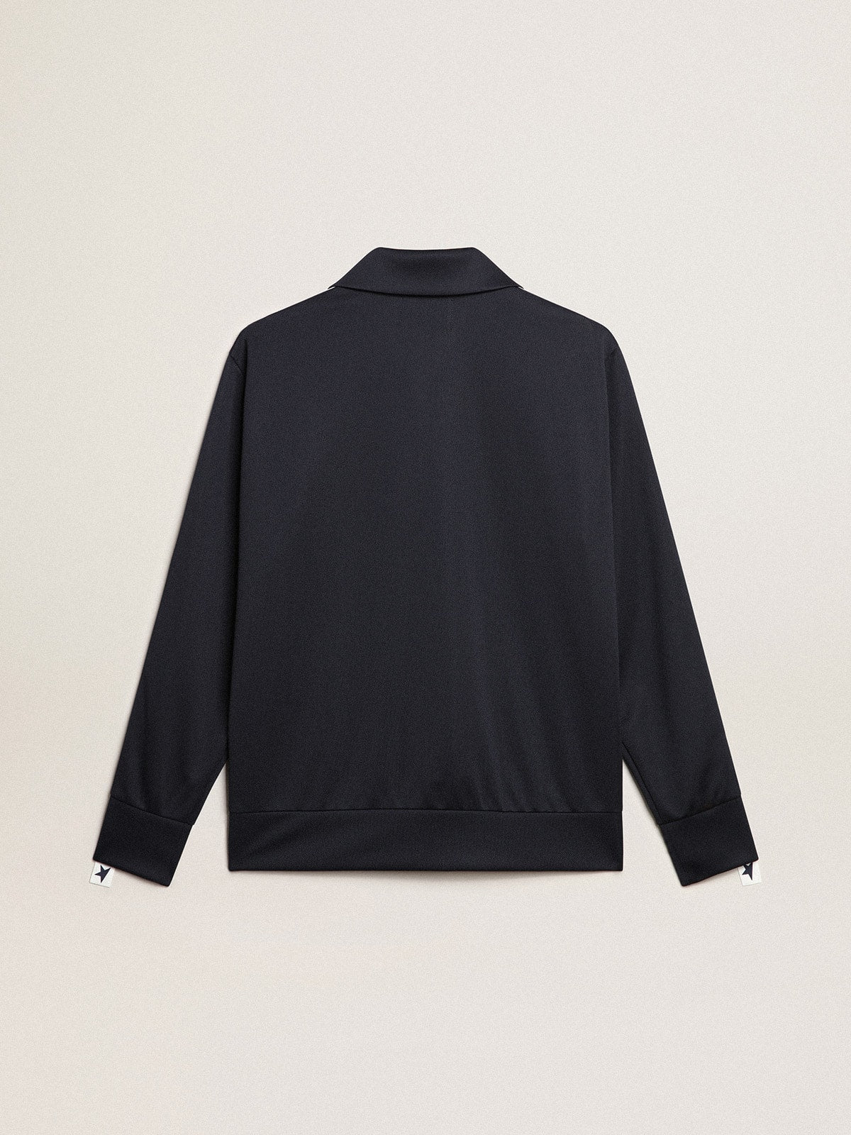 Dark blue sweatshirt with white strip and contrasting blue stars - Golden Goose Men