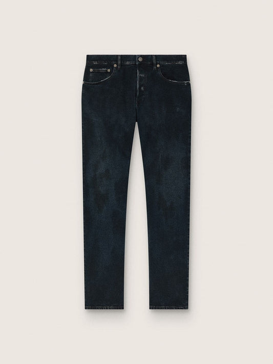 Men’s slim-fit jeans in dark indigo stretch denim - Golden Goose Men