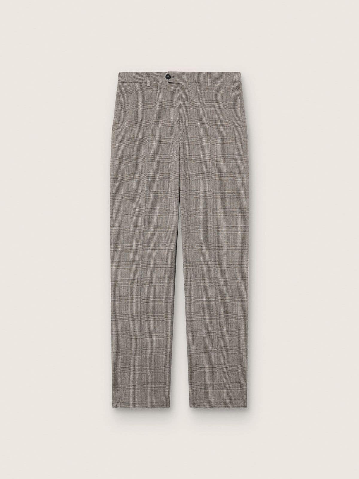 Men’s slim-fit pants in gray Prince of Wales check - Golden Goose Men