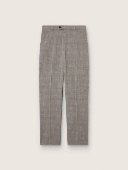 Men’s slim-fit pants in gray Prince of Wales check - Golden Goose Men