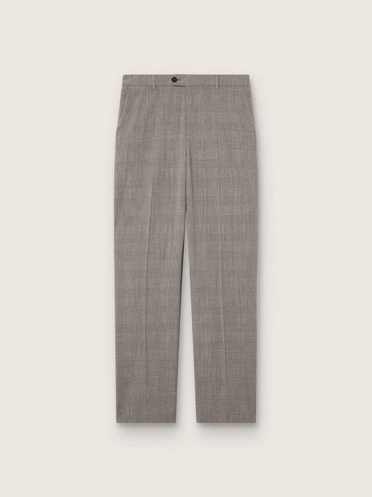 Men’s slim-fit pants in gray Prince of Wales check - Golden Goose Men