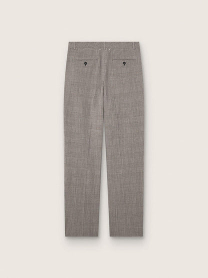 Men’s slim-fit pants in gray Prince of Wales check - Golden Goose Men