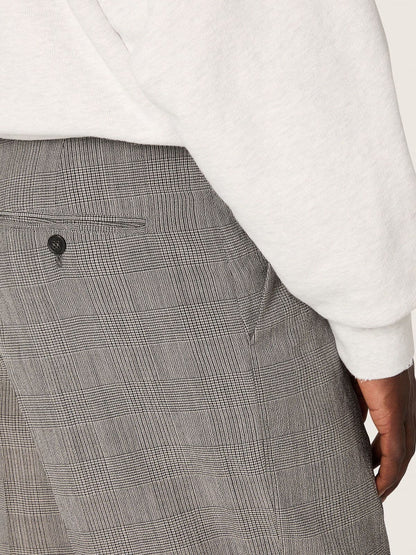 Men’s slim-fit pants in gray Prince of Wales check - Golden Goose Men
