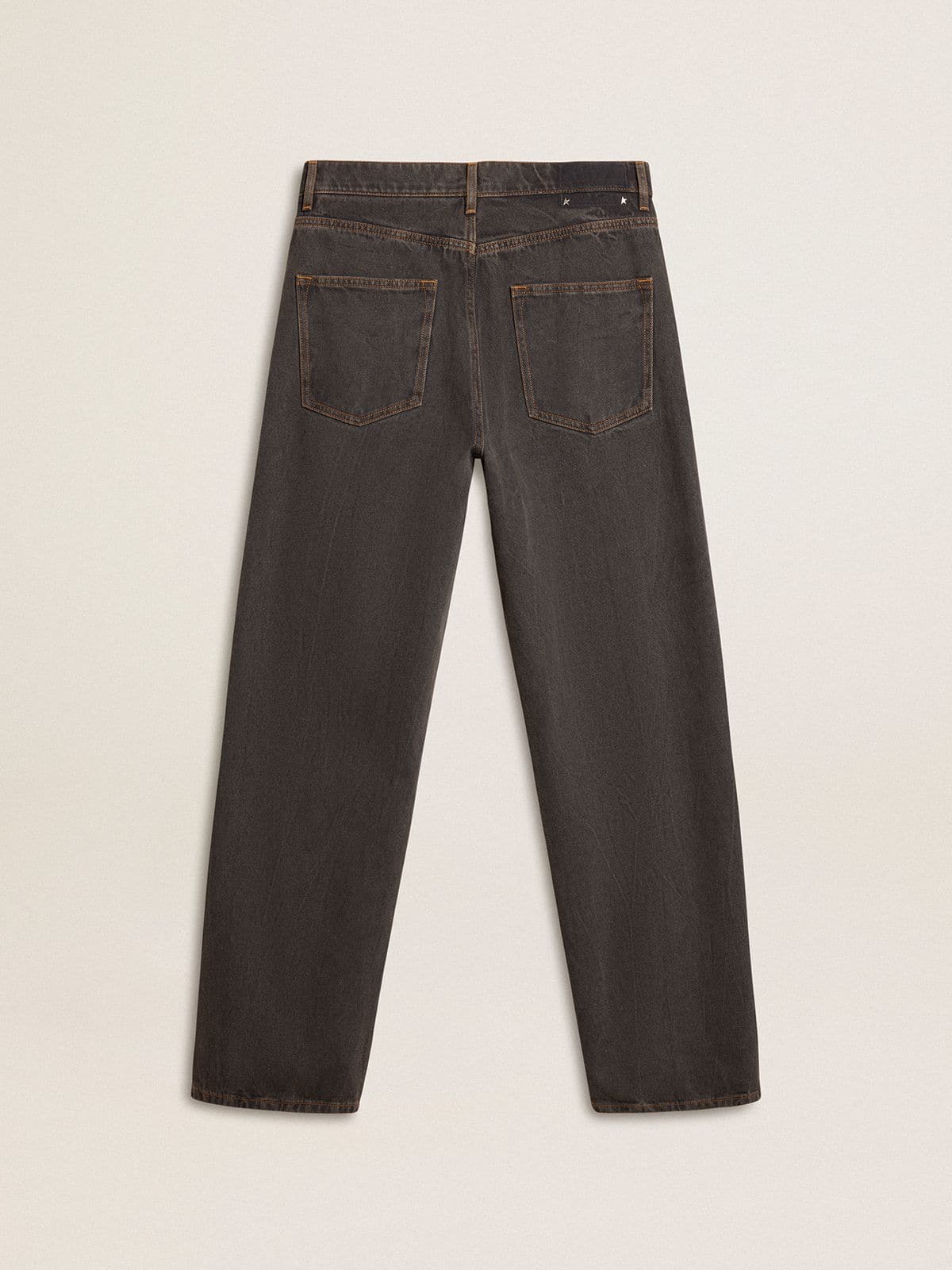 Men's dark gray jeans in twist crease-wash denim - Golden Goose Men