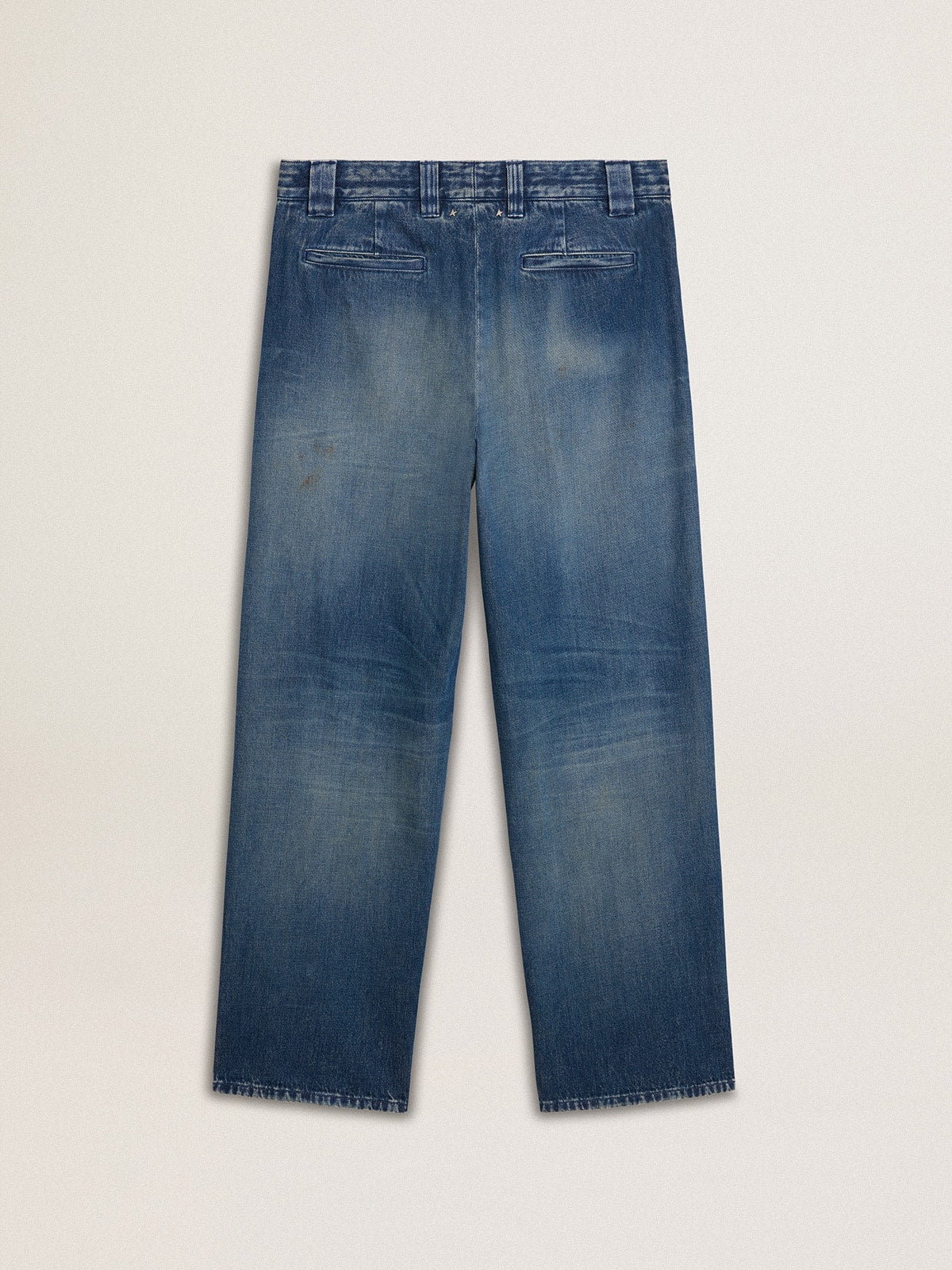 Men's denim chinos with distressed details - Golden Goose Men