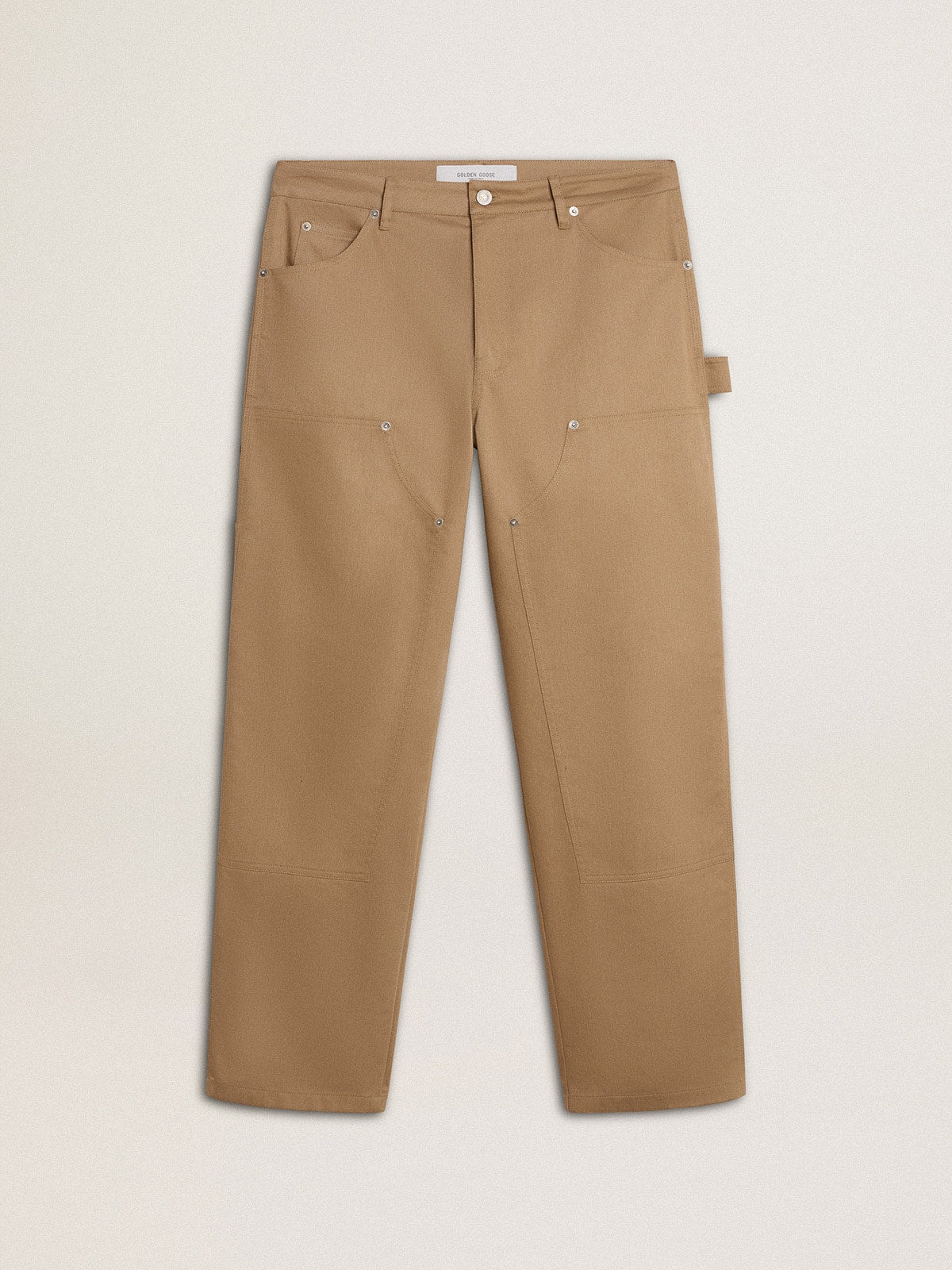 Men's beige pants with patches - Golden Goose Men