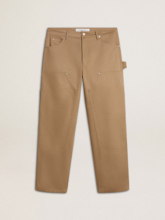 Men's beige pants with patches - Golden Goose Men