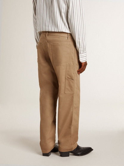 Men's beige pants with patches - Golden Goose Men
