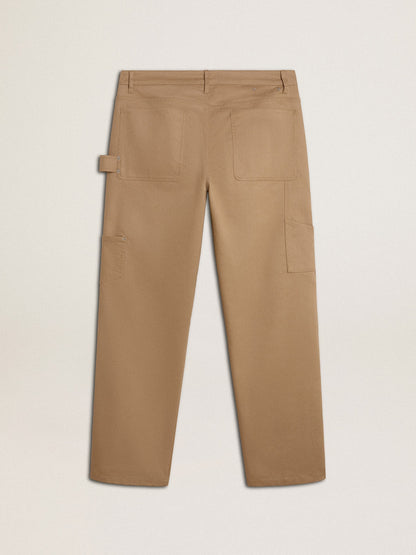 Men's beige pants with patches - Golden Goose Men