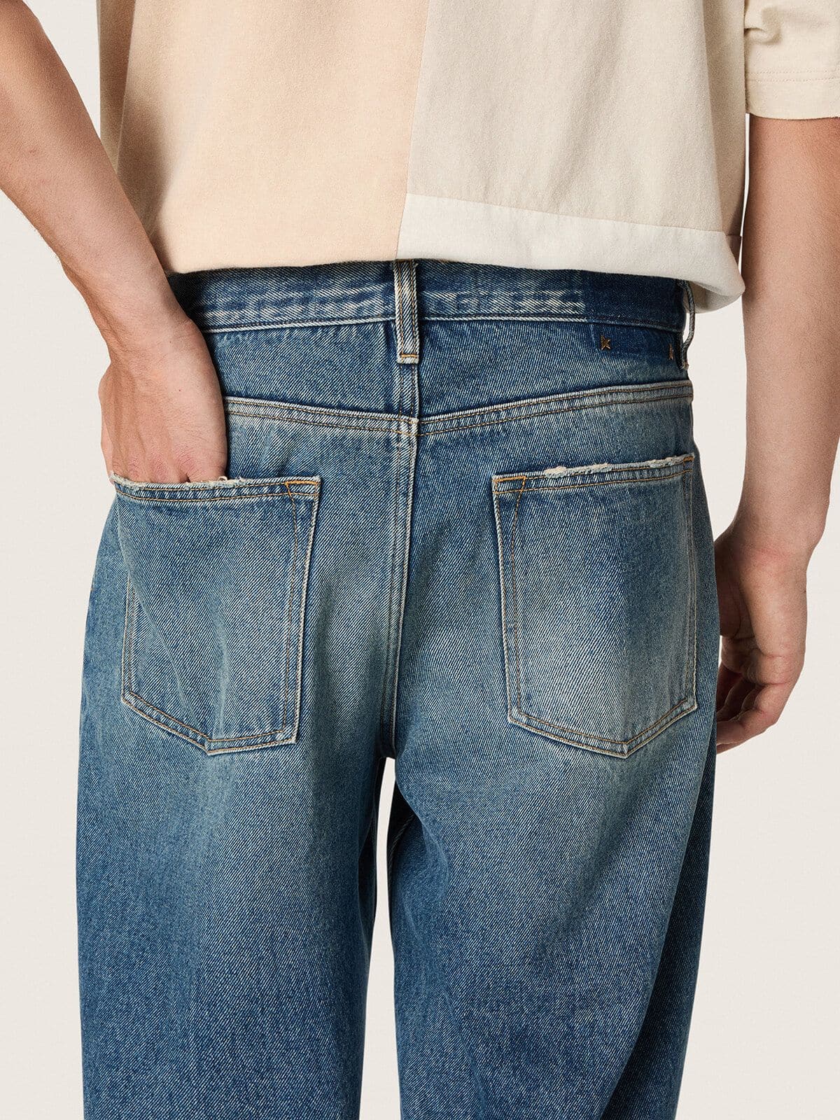 Blue medium wash loose jeans - Golden Goose Men