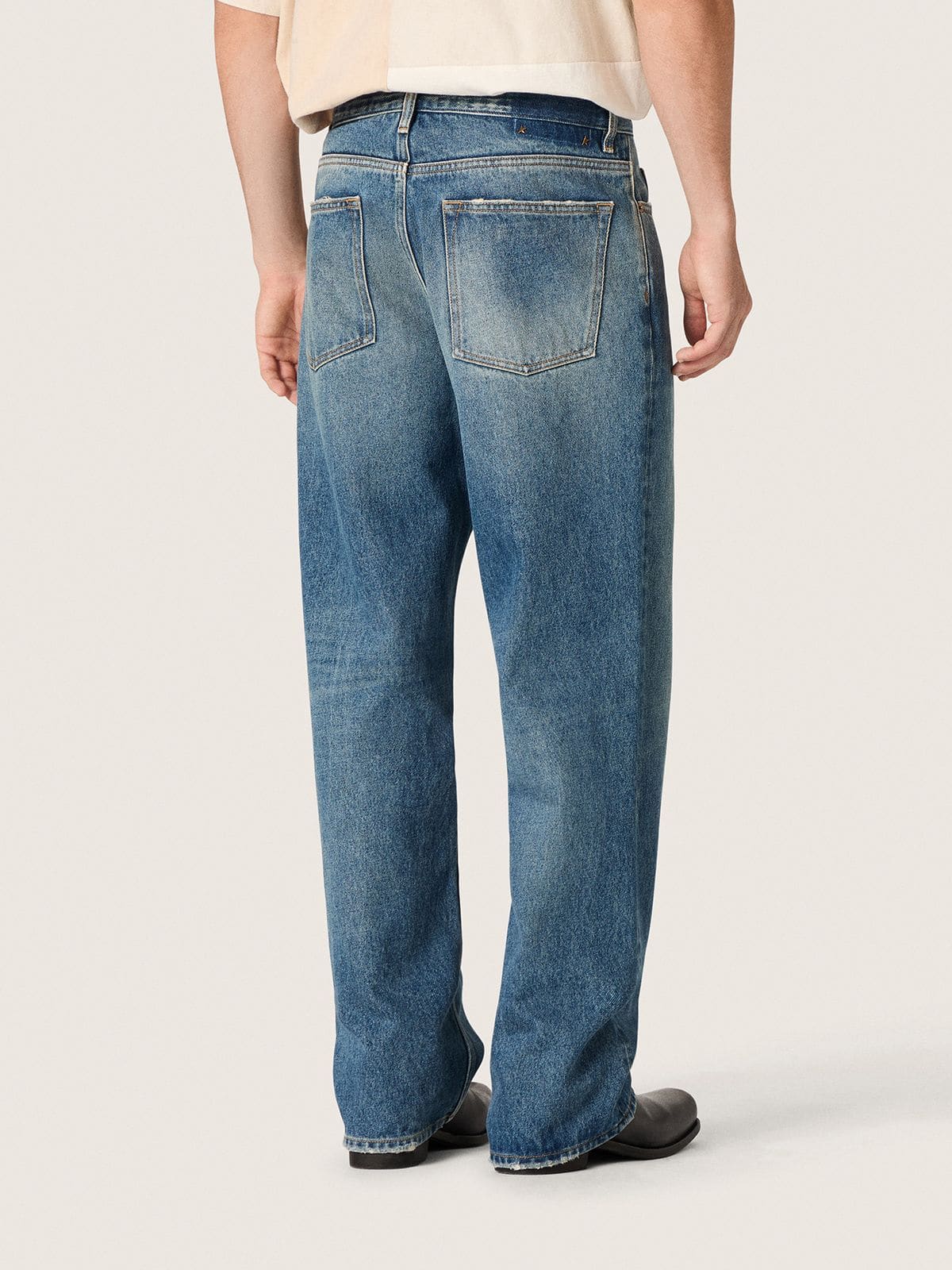 Blue medium wash loose jeans - Golden Goose Men
