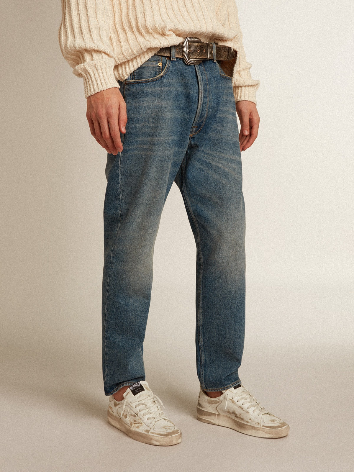 Men's slim fit jeans with medium wash - Golden Goose Men