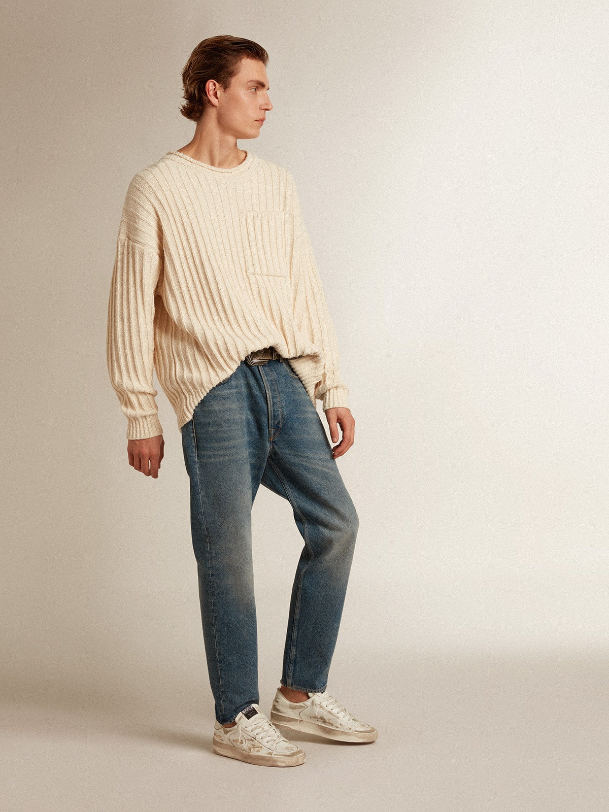 Men's slim fit jeans with medium wash - Golden Goose Men