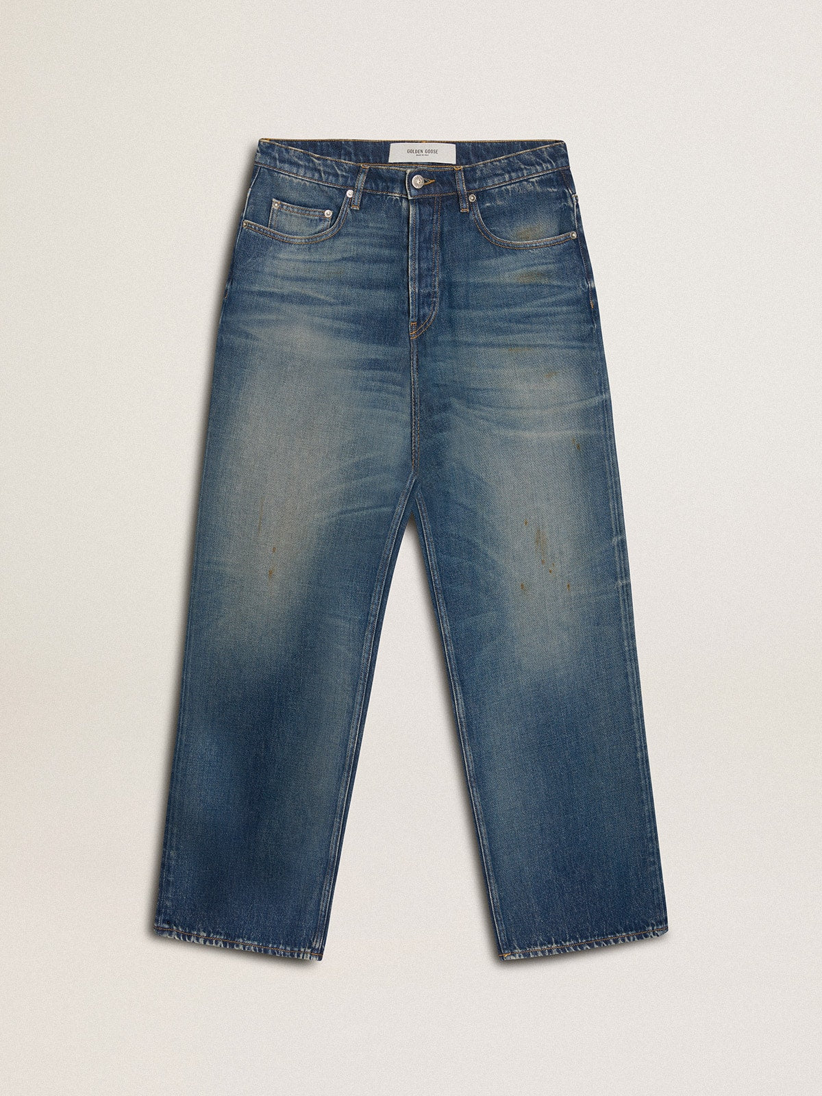 Men's loose fit medium wash CNY jeans - Golden Goose Men