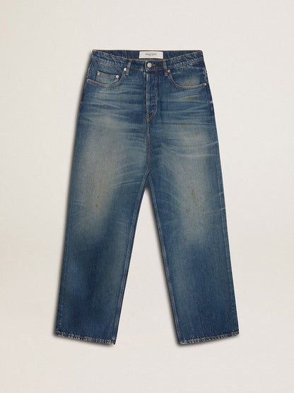 Men's loose fit medium wash CNY jeans - Golden Goose Men