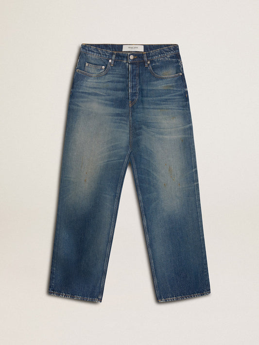 Men's loose fit medium wash CNY jeans - Golden Goose Men