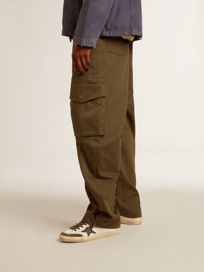 Olive green cargo pants - Golden Goose Men