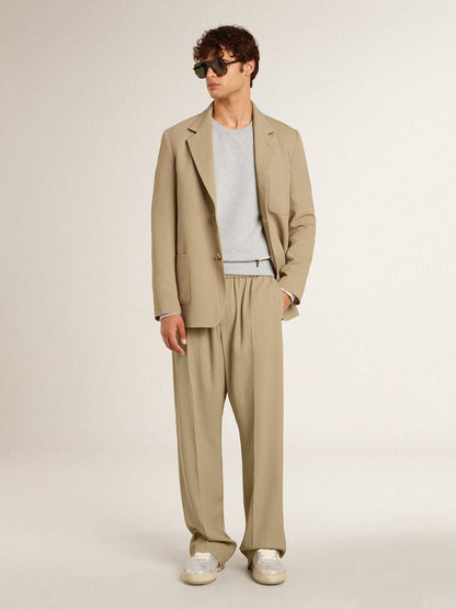 Men's travertine-colored joggers - Golden Goose Men