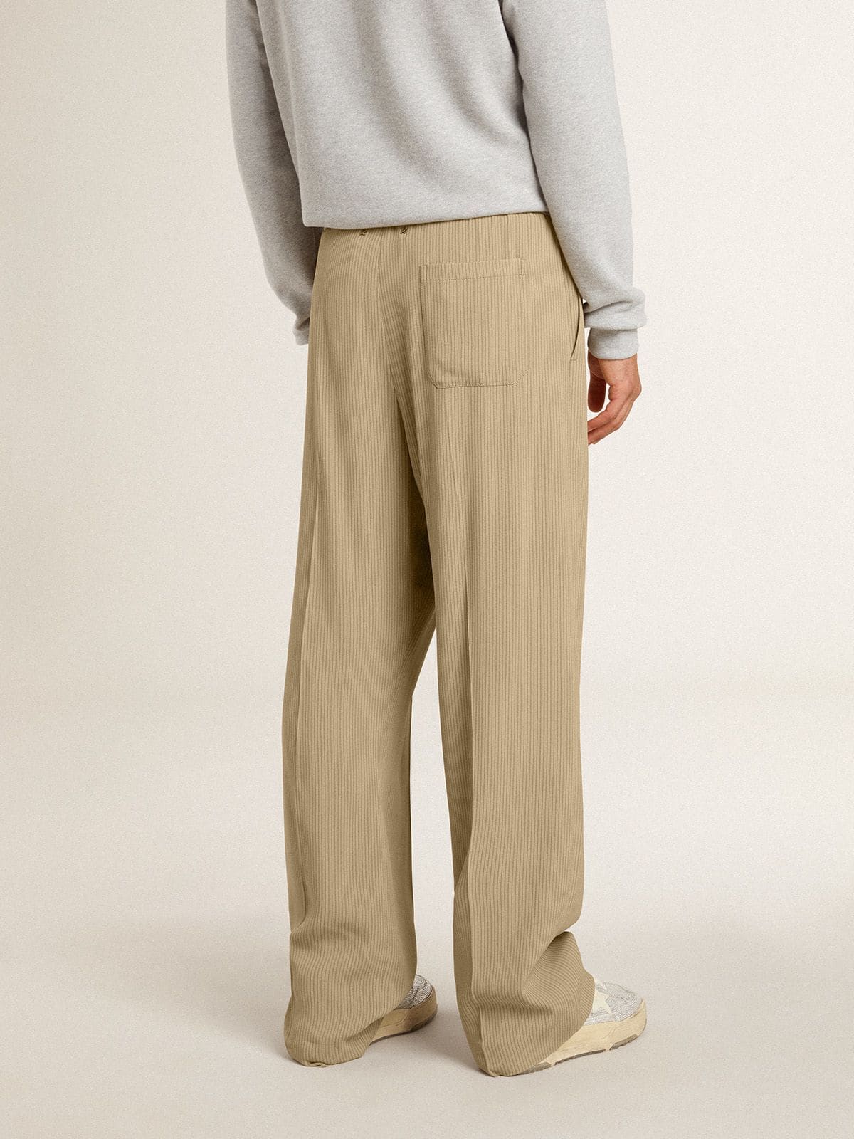 Men's travertine-colored joggers - Golden Goose Men