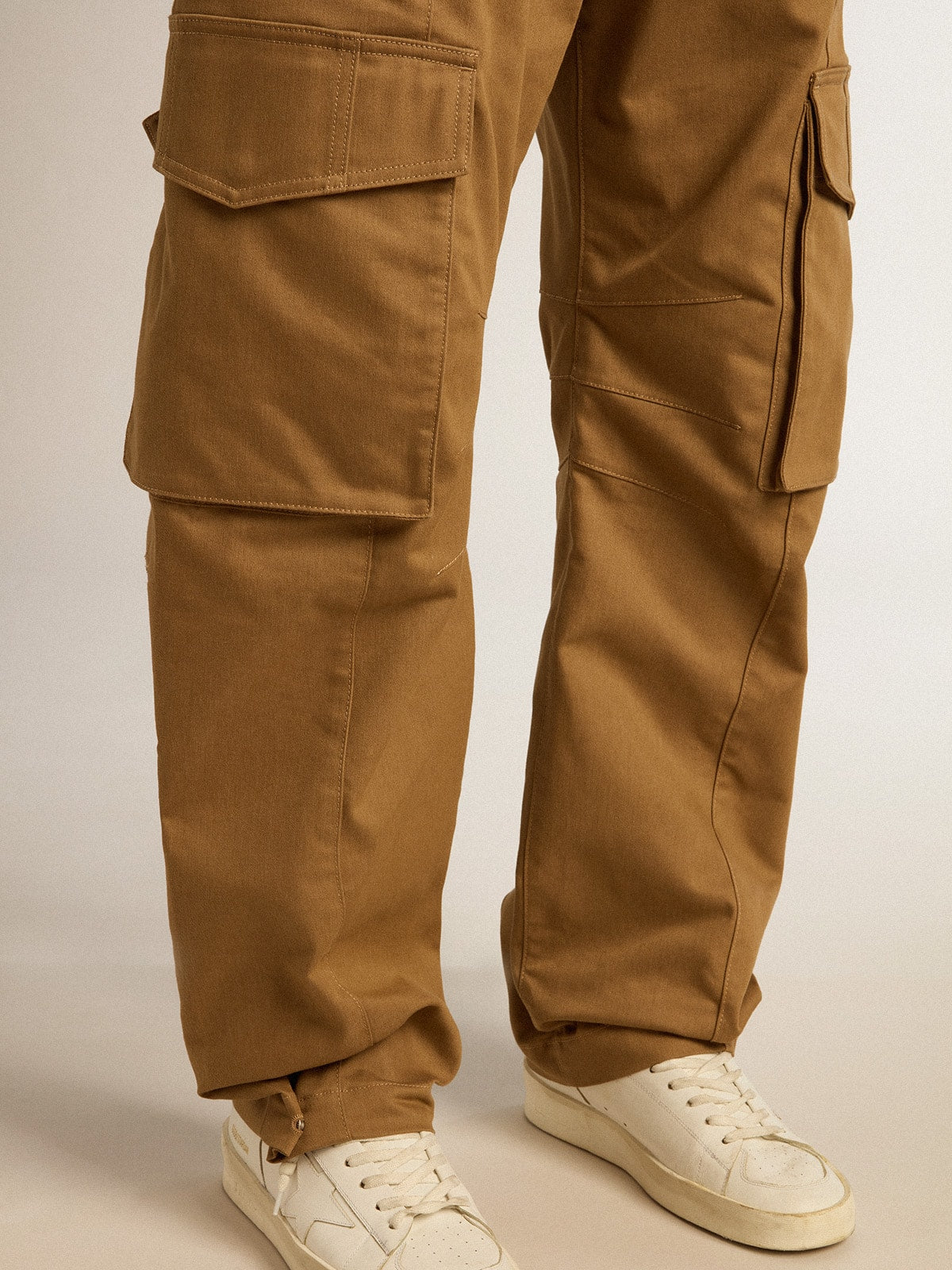 Beige khaki cargo pants - Golden Goose Men