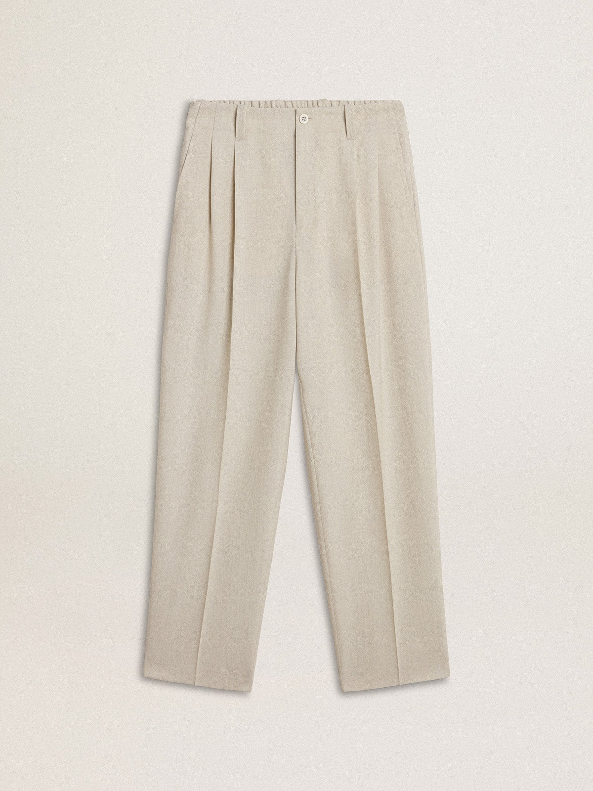 Men's joggers in khaki wool blend - Golden Goose Men