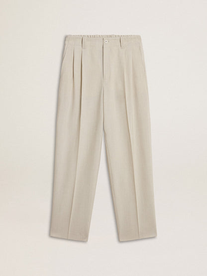 Men's joggers in khaki wool blend - Golden Goose Men
