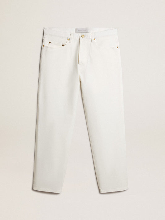 Men's white denim pants - Golden Goose Men