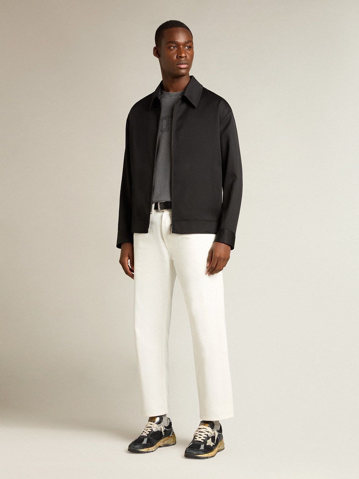 Men's white denim pants - Golden Goose Men