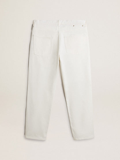 Men's white denim pants - Golden Goose Men