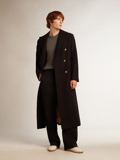 Men’s joggers in dark blue wool - Golden Goose Men