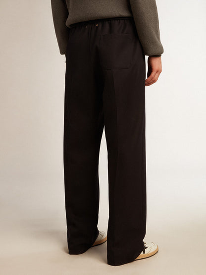 Men’s joggers in dark blue wool - Golden Goose Men