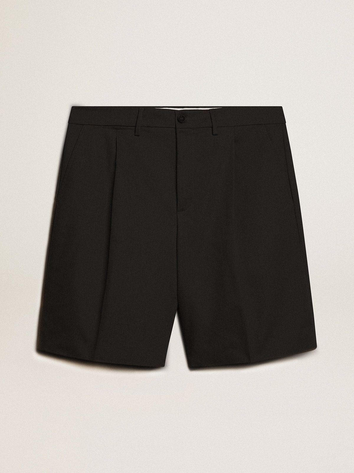 Men's Bermuda shorts in black cotton - Golden Goose Men