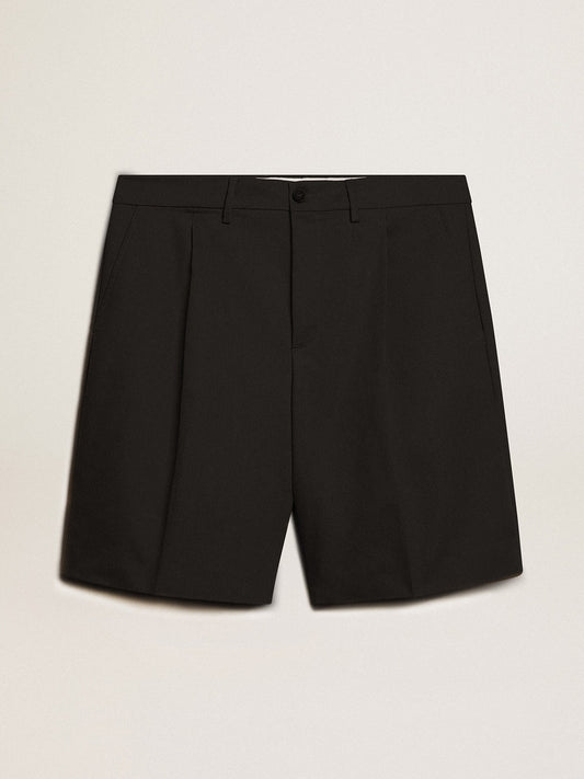 Men's Bermuda shorts in black cotton - Golden Goose Men