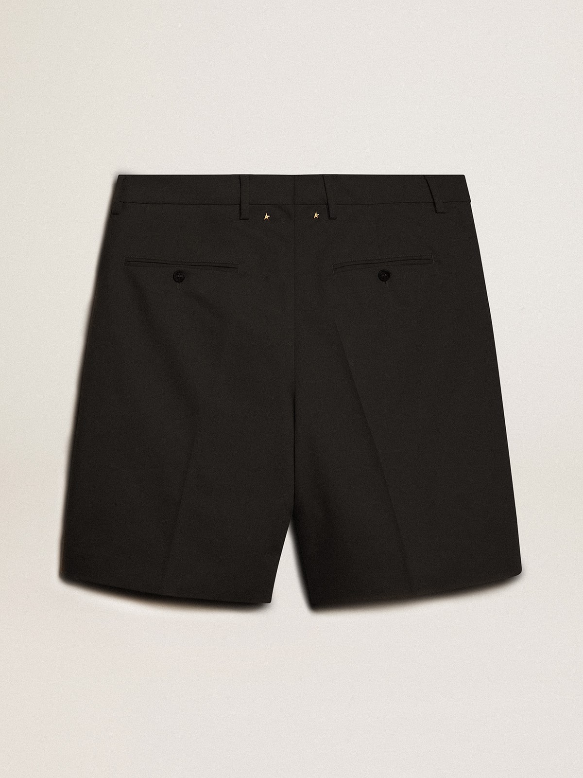 Men's Bermuda shorts in black cotton - Golden Goose Men