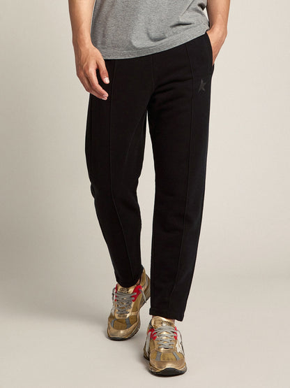 Men's black joggers with star on the front - Golden Goose Men