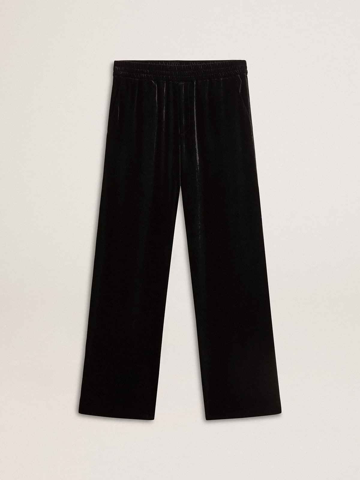 Men's black velvet effect pants - Golden Goose Men
