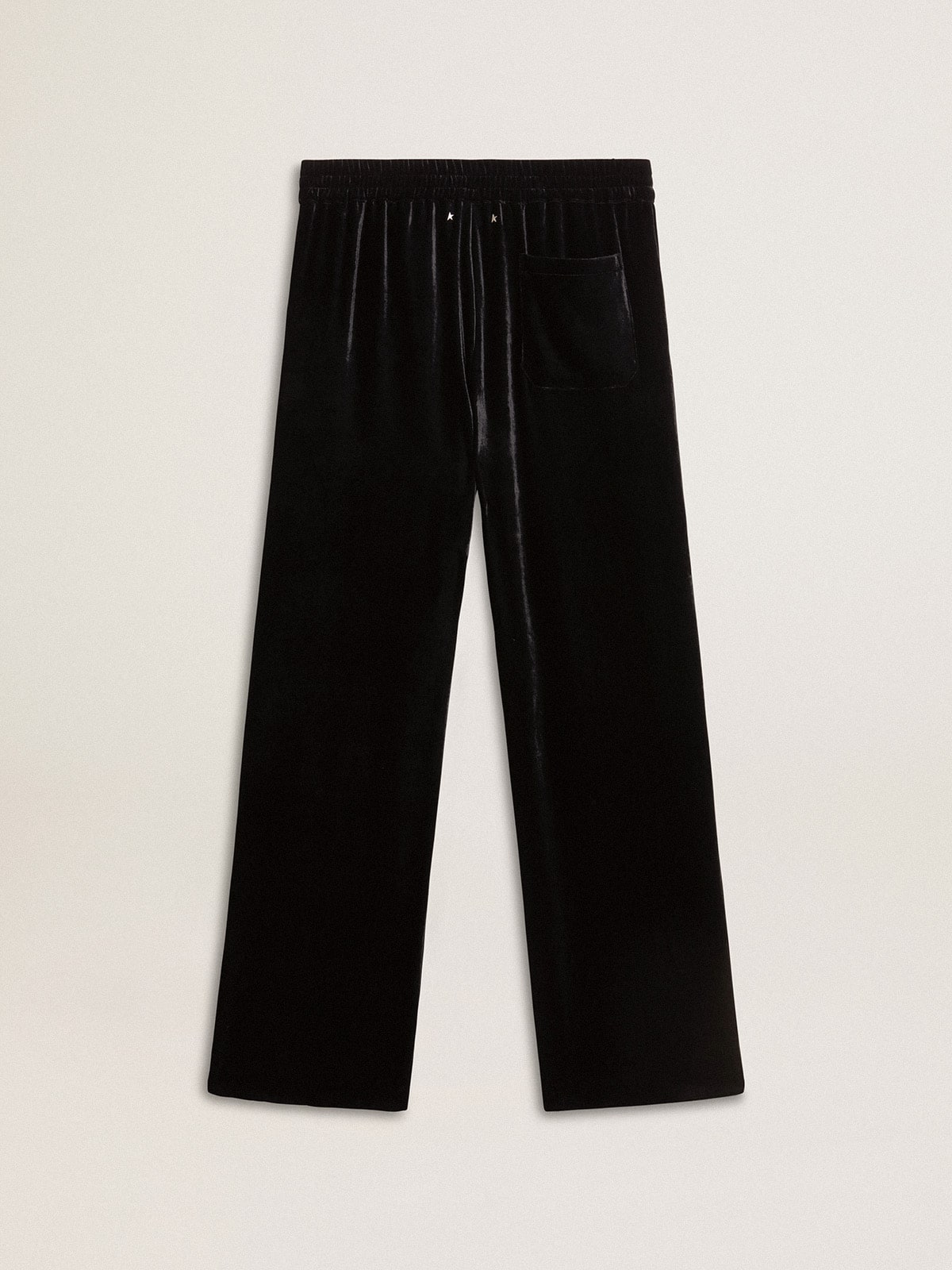 Men's black velvet effect pants - Golden Goose Men