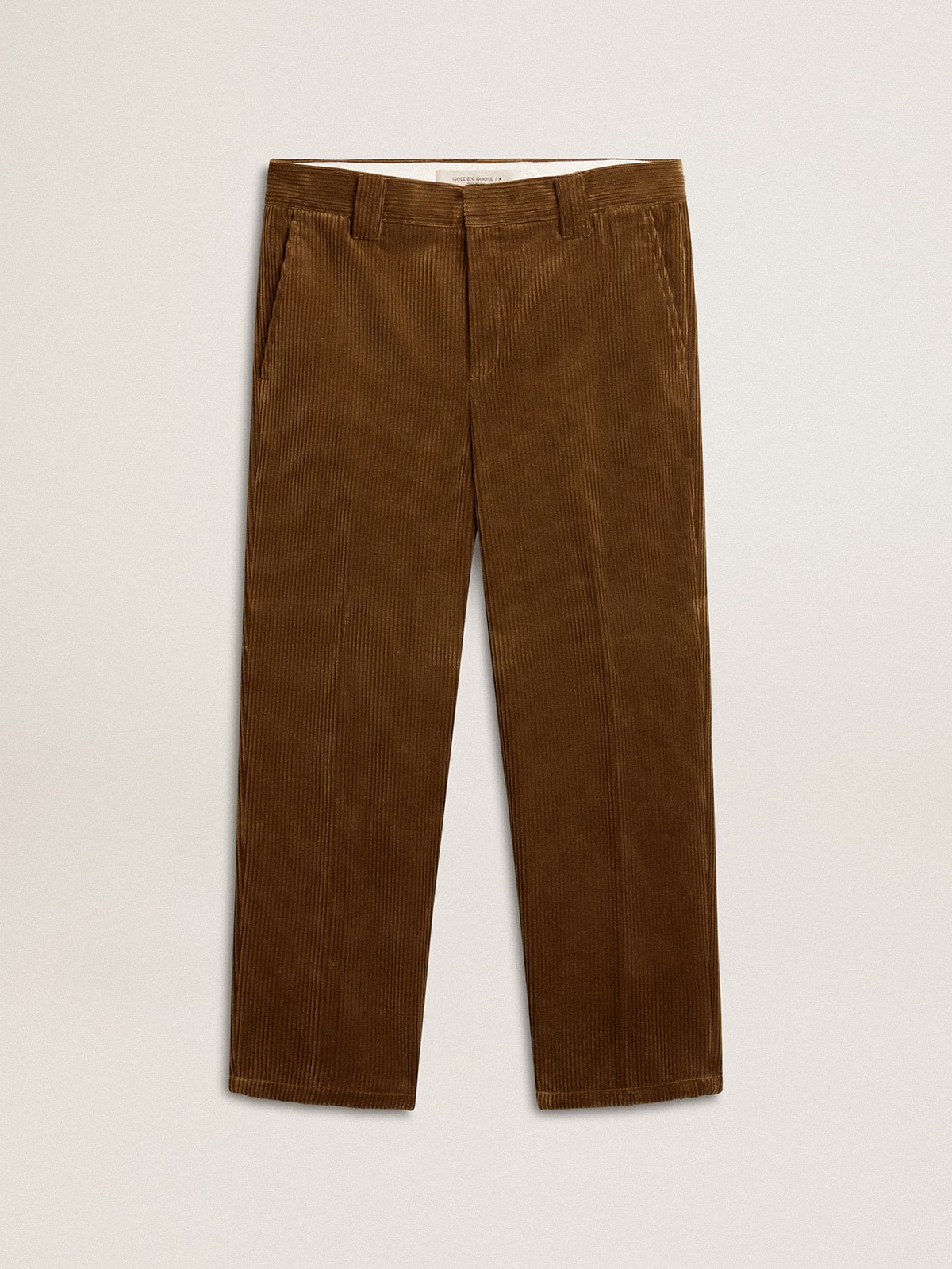 Men's dark olive corduroy pants - Golden Goose Men