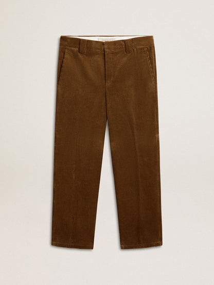 Men's dark olive corduroy pants - Golden Goose Men