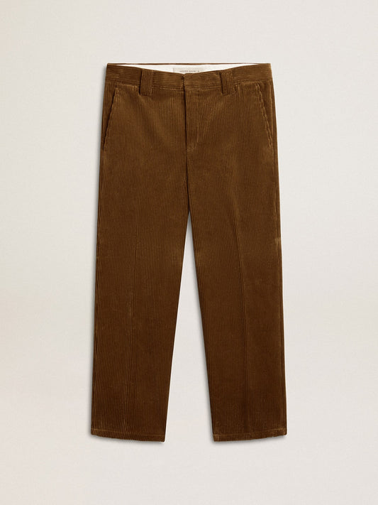 Men's dark olive corduroy pants - Golden Goose Men