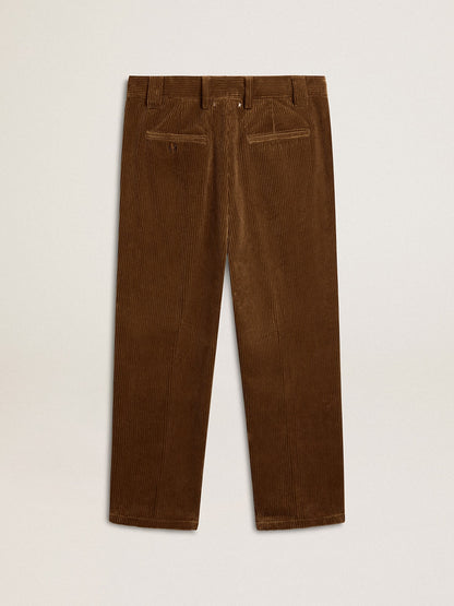 Men's dark olive corduroy pants - Golden Goose Men