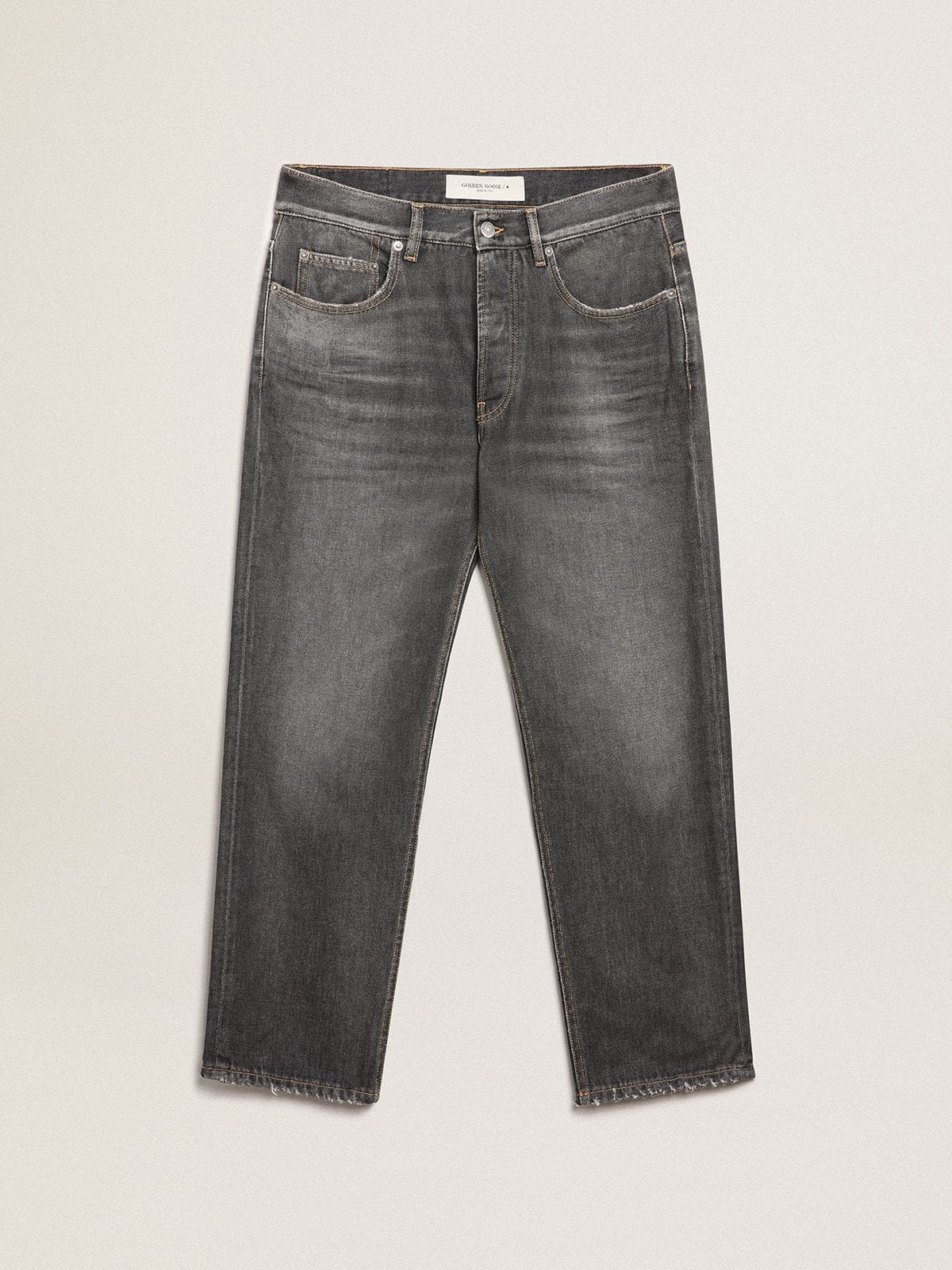 Men’s stonewashed-effect black jeans - Golden Goose Men